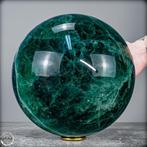 Hoogwaardige semi-transparante bol van blauwgroene fluoriet