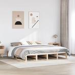 vidaXL Bedframe zonder matras massief grenenhout 180x200 cm, Huis en Inrichting, Slaapkamer | Bedden, Eenpersoons, Bruin, Verzenden