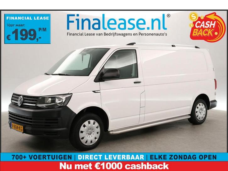 Volkswagen Transporter 2.0 TDI L2H1 Airco Cruise Cam 3-Zits, Auto's, Bestelauto's, Lease, Handgeschakeld, Diesel, Wit, Volkswagen