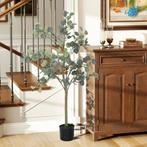 TRUUSK Kunstmatige Eucalyptus Boom Groot 150 Cm Kunstplant K, Huis en Inrichting, Woonaccessoires | Kunstplanten en Kunstbloemen