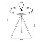 [en.casa] Bijzettafel Odal rond 65xØ41 cm zwart, Huis en Inrichting, Tafels | Bijzettafels, Verzenden, Nieuw