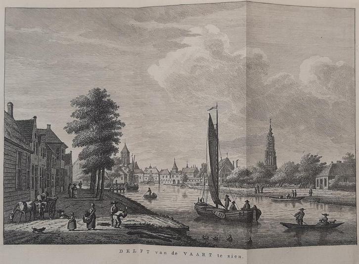 Delft van de Vaart te zien (Amersfoort), Antiek en Kunst, Kunst | Etsen en Gravures, Ophalen of Verzenden