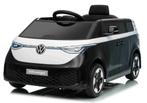 Kinderauto zwart, Volkswagen iD BUZZZ, 12V, RC, 1jr garantie, Ophalen of Verzenden, Nieuw
