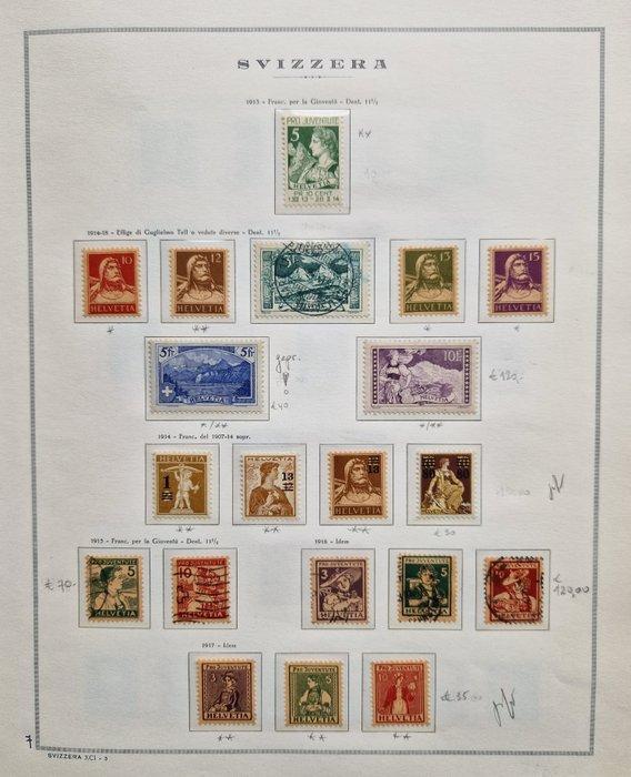Zwitserland 1913/1927 - Compleet gevulde albumbladen met, Postzegels en Munten, Postzegels | Europa | België
