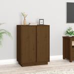 vidaXL Dressoir 60x35x80 cm massief grenenhout honingbruin, Verzenden, Nieuw, 50 tot 100 cm, Grenenhout