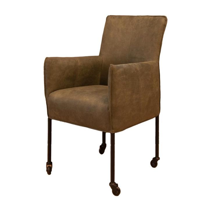 Eetkamerstoelen Marieke met wielen en hoge showroomkorting, Huis en Inrichting, Fauteuils, Minder dan 75 cm, Nieuw, Minder dan 50 cm