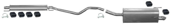 Complete uitlaat Einddemper + Middendemper Opel Astra H (GTC, Auto-onderdelen, Uitlaatsystemen, Nieuw, Verzenden