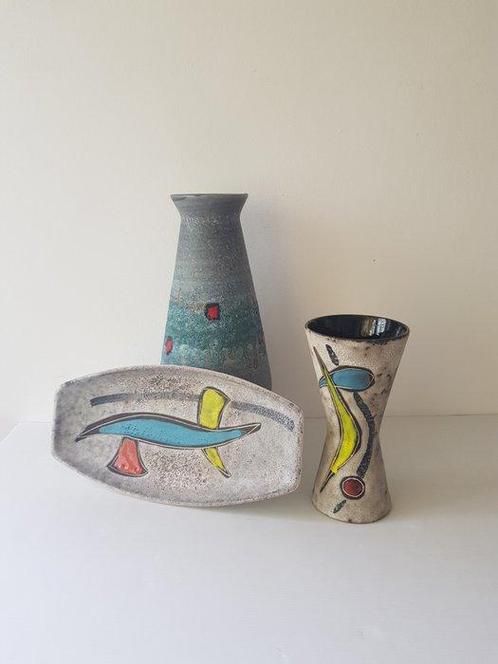 Scheurich - Vaas - Keramiek - Drie keramieken, Antiek en Kunst, Kunst | Designobjecten