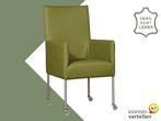 Leren eetkamerstoel Spark - Toledo Apple Green (groen) -, Nieuw, Ophalen of Verzenden, Eén, Industrieel, Modern
