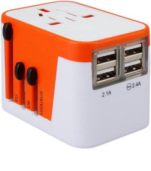 Lionheart Travel Adapter Orange NL, Sieraden, Tassen en Uiterlijk, Overige Accessoires, Verzenden