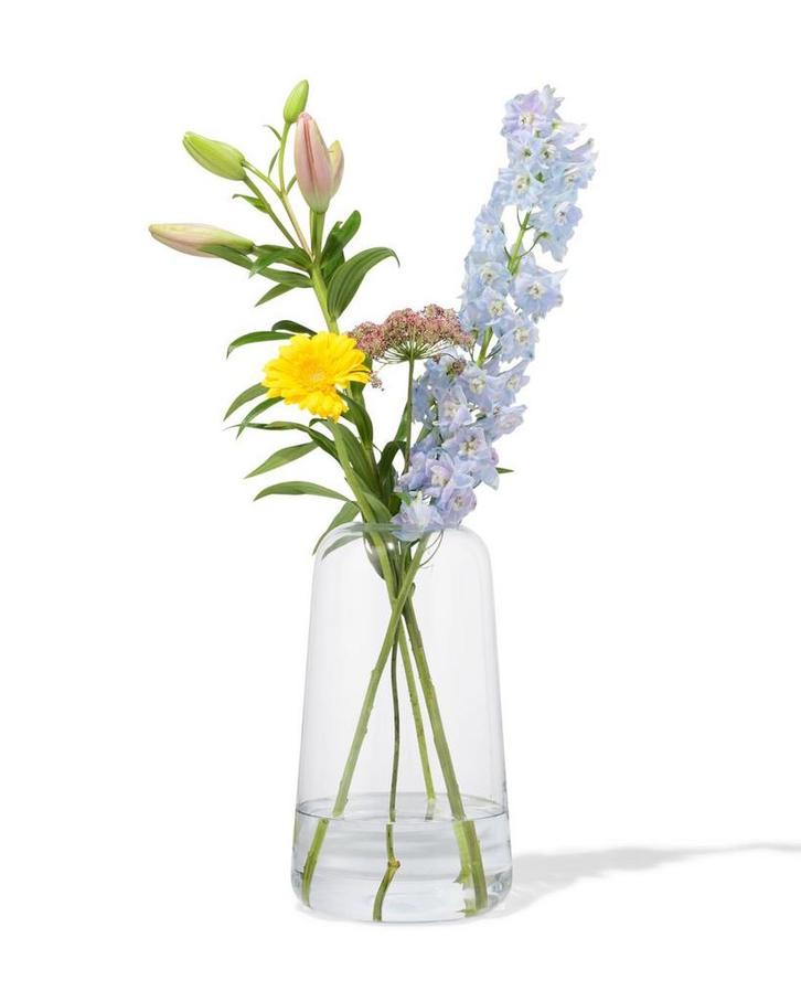 HEMA Vaas 30cm glas, Huis en Inrichting, Woonaccessoires | Vazen, Nieuw, Verzenden