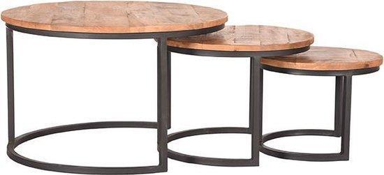 2dekans | LABEL51 Triplet Salontafel Set – Rond 60 cm –, Huis en Inrichting, Tafels | Eettafels, Zo goed als nieuw, Ophalen of Verzenden