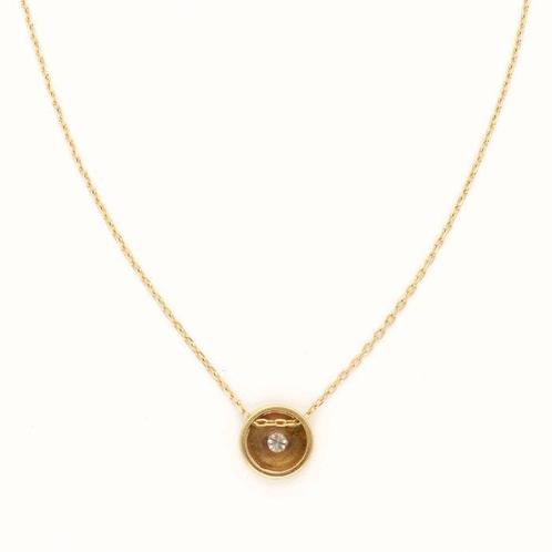 Halsketting - 18 karaat Geel goud Diamant (Natuurlijk), Sieraden, Tassen en Uiterlijk, Kettingen