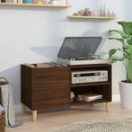 vidaXL Platenkast 84,5x38x48 cm bewerkt hout bruin, Verzenden, Nieuw