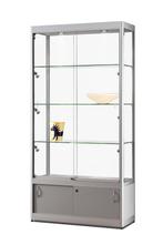 *TIP*  Luxe vitrinekast aluminium 100 cm met onderkast en, Ophalen of Verzenden, Nieuw in verpakking