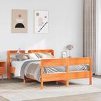 vidaXL Bedframe zonder matras massief grenenhout wasbruin, Huis en Inrichting, Slaapkamer | Bedden, Bruin, Verzenden, Nieuw, 190 cm of minder