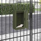 vidaXL Brievenbus Olijfgroen 30 x 23 x 55 cm Staal, Tuin en Terras, Brievenbussen, Verzenden, Nieuw