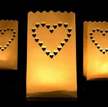 10 candlebags Love wit beschikbaar voor biedingen