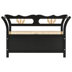 Bankje 107x45x75,5 cm massief vurenhout zwart (Interieur)