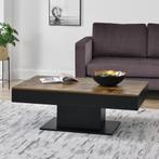 Salontafel Lünen met opbergruimte 110x60x40 cm zwart hout, Verzenden, Nieuw