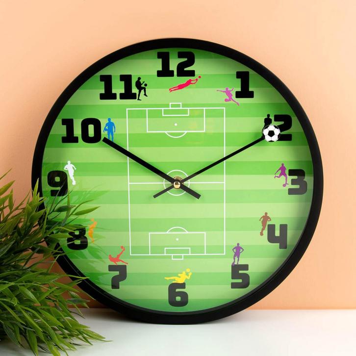 Voetbal klok, Huis en Inrichting, Woonaccessoires | Klokken, Verzenden