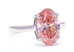 Ring - 18 karaat Witgoud - 3.04ct. tw. Roze Diamant (Fancy, Nieuw