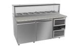 GGM Gastro | Saladette PREMIUM - 1510mm - 2 deuren - met |, Verzenden, Nieuw in verpakking