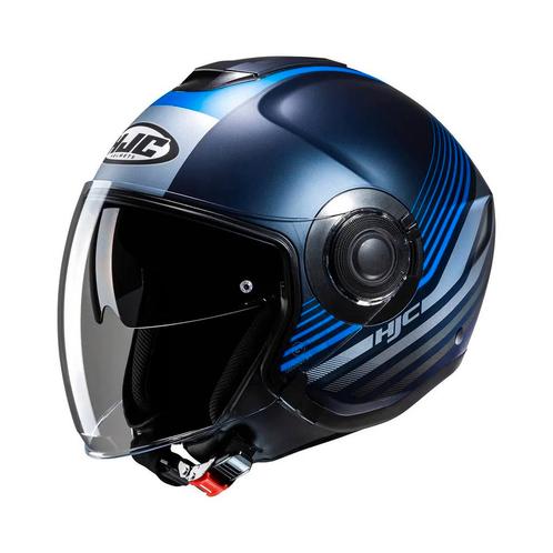 HJC I40N Dova Zwart Blauw, Motoren, Kleding | Motorhelmen, Jethelm, Heren, XXL, Nieuw met kaartje, HJC, Verzenden
