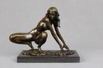 sculptuur, Female Nude - 3 kg - 19 cm - Gepatineerd brons, Antiek en Kunst