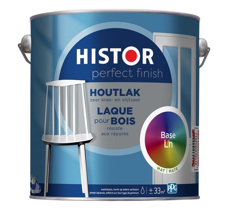 Histor Perfect Finish Houtlak Mat RAL 9001 | Crèmewit 0.75L, Doe-het-zelf en Verbouw, Verf, Beits en Lak, Lak, Wit, Nieuw, Minder dan 5 liter