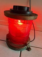 Perko Ships lamp - Boeglamp - messing en glas, Antiek en Kunst