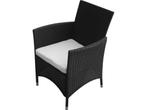 vidaXL - Tuinstoelen - 2 - st - poly - rattan - zwart, Verzenden, Zo goed als nieuw