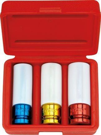 3-Delige Gedore Pvc-Gecoate Krachtdoppenset 1/2 (12,5 mm), Doe-het-zelf en Verbouw, Gereedschap | Machine-onderdelen en Toebehoren