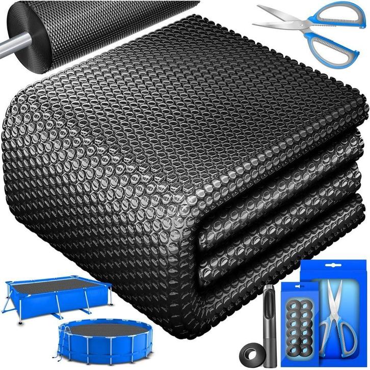 KESSER® Zwembad zonnezeil - Afdekzeil - Ø366cm - Zwart •, Tuin en Terras, Tuinmeubel-accessoires, Nieuw, Verzenden