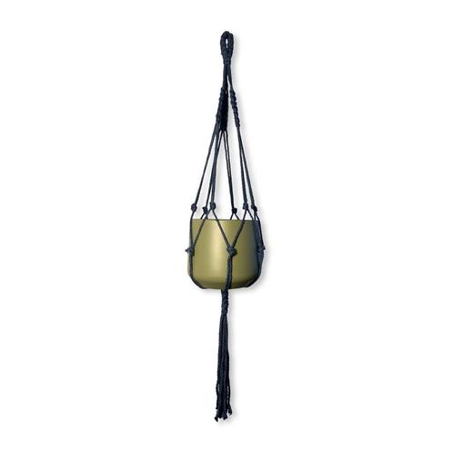 Plantenhanger Boho Donkerblauw - Katoen - Macramé -, Huis en Inrichting, Woonaccessoires | Overige, Nieuw, Ophalen of Verzenden