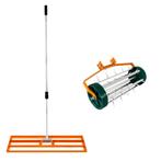 2-in-1 Verticuteer- en Gazonvlakker Set - Oranje,, Verzenden, Nieuw