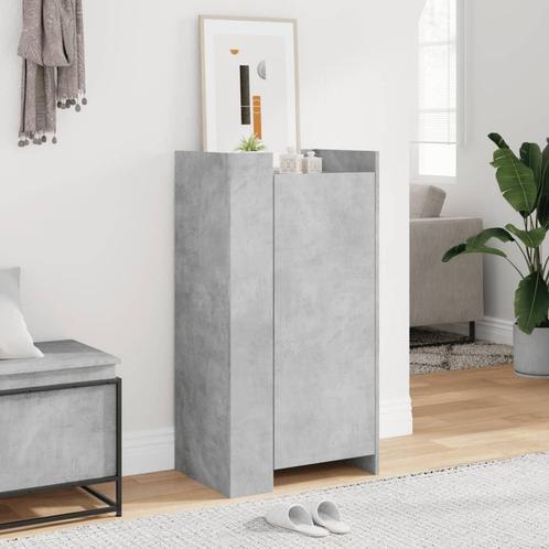 vidaXL Schoenenkast 52x37,5x100 cm bewerkt hout betongrijs, Huis en Inrichting, Kasten | Schoenenrekken, Nieuw, Verzenden