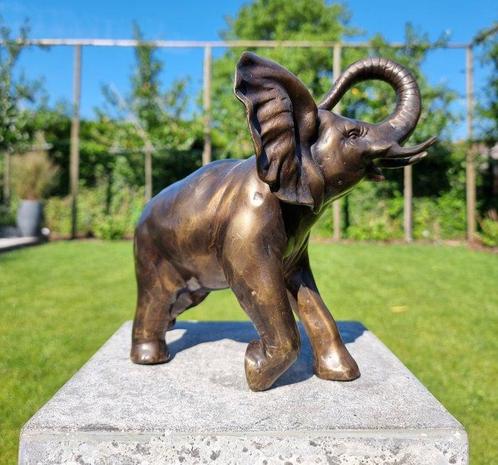 Beeldje - Olifant - Brons, Antiek en Kunst, Curiosa en Brocante