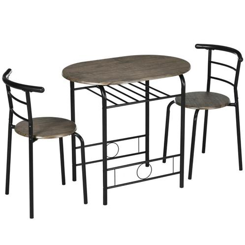 TRUUSK 3-delige Bistroset, 1 Tafel, 2 Stoelen, 80 Cm X 53 Cm, Huis en Inrichting, Tafels | Eettafels, Nieuw, Verzenden