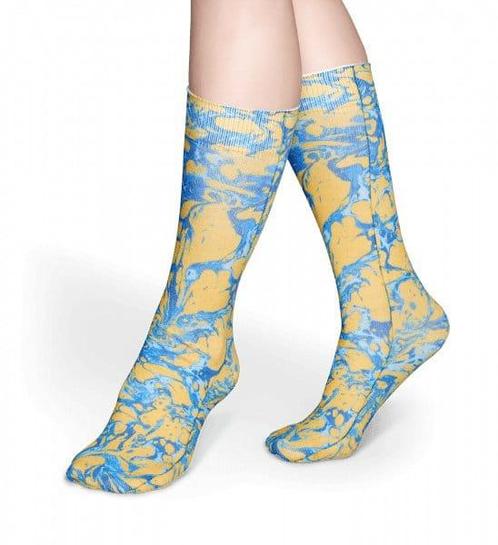 Happy Socks - Happy Socks Specials Marble Yellow (One-Size), Kleding | Heren, Sokken en Kousen, Nieuw, Ophalen of Verzenden