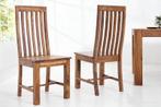 Massieve stoel MAKASSAR Sheesham houten stoel met hoge, Huis en Inrichting, Stoelen, Nieuw, Ophalen of Verzenden