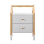 Houten Nachtkastje / Kindernachtkastje Enny - Wit / Houtkleu, Huis en Inrichting, Verzenden, Nieuw
