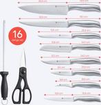 2dekans | KitchenBrothers Messenset - Messenblok - 16-Delig, Ophalen of Verzenden, Zo goed als nieuw