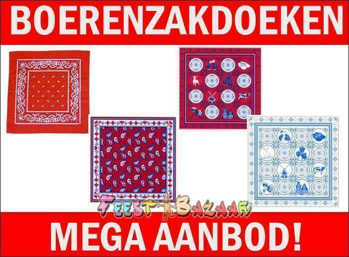 Boerenzakdoeken | Boerenzakdoek voor iedereen | Ruim aanbod!, Hobby en Vrije tijd, Feestartikelen, Overige, Overige typen, Nieuw