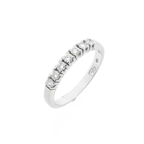 Witgouden rijring met diamant | 0,35 ct. | Le chic, Sieraden, Tassen en Uiterlijk, Ringen, Dame, Met edelsteen, Overige kleuren