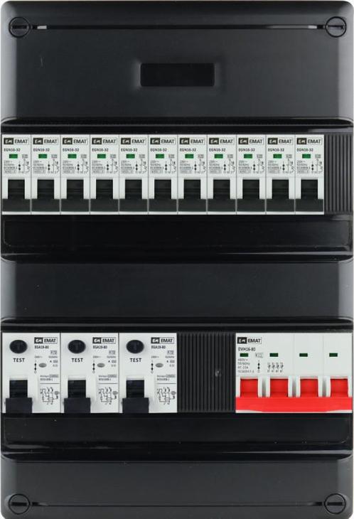 EMAT Eaton groepenkast 11 groepen 3 fase 220x330 (BxH), Doe-het-zelf en Verbouw, Elektra en Kabels, Verzenden