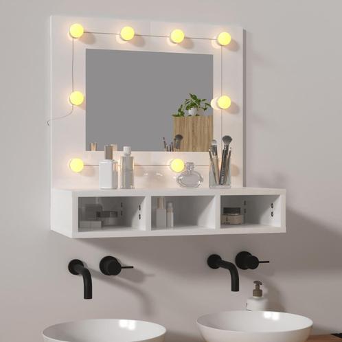 vidaXL Spiegelkast met LED-verlichting 60x31,5x62 cm, Huis en Inrichting, Tafels | Kaptafels, Nieuw, Verzenden