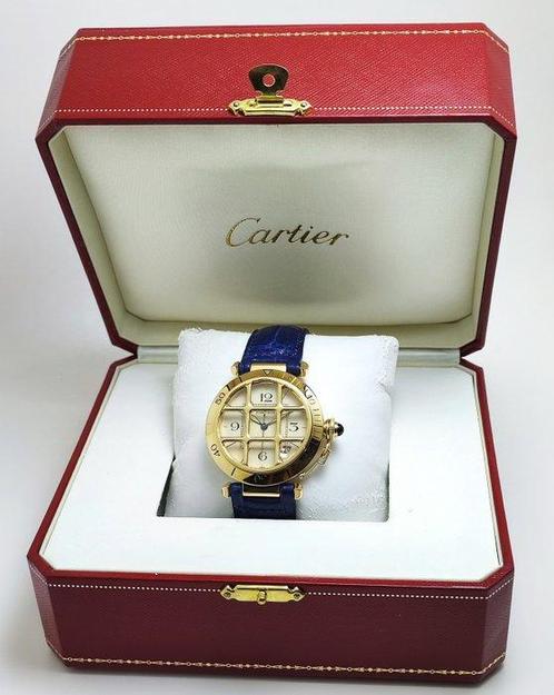 Cartier - Pasha Grille 18K (0.750) Yellow Gold - Ref. 820904, Sieraden, Tassen en Uiterlijk, Horloges | Heren