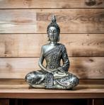 Boeddha Beeld met Bhumisparsha Mudra - Zilverkleurig, Nieuw, Verzenden