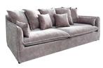 Grote 3-zitsbank HEAVEN 200 cm taupe fluwelen binnenvering, Huis en Inrichting, Banken | Bankstellen, Ophalen of Verzenden, Nieuw